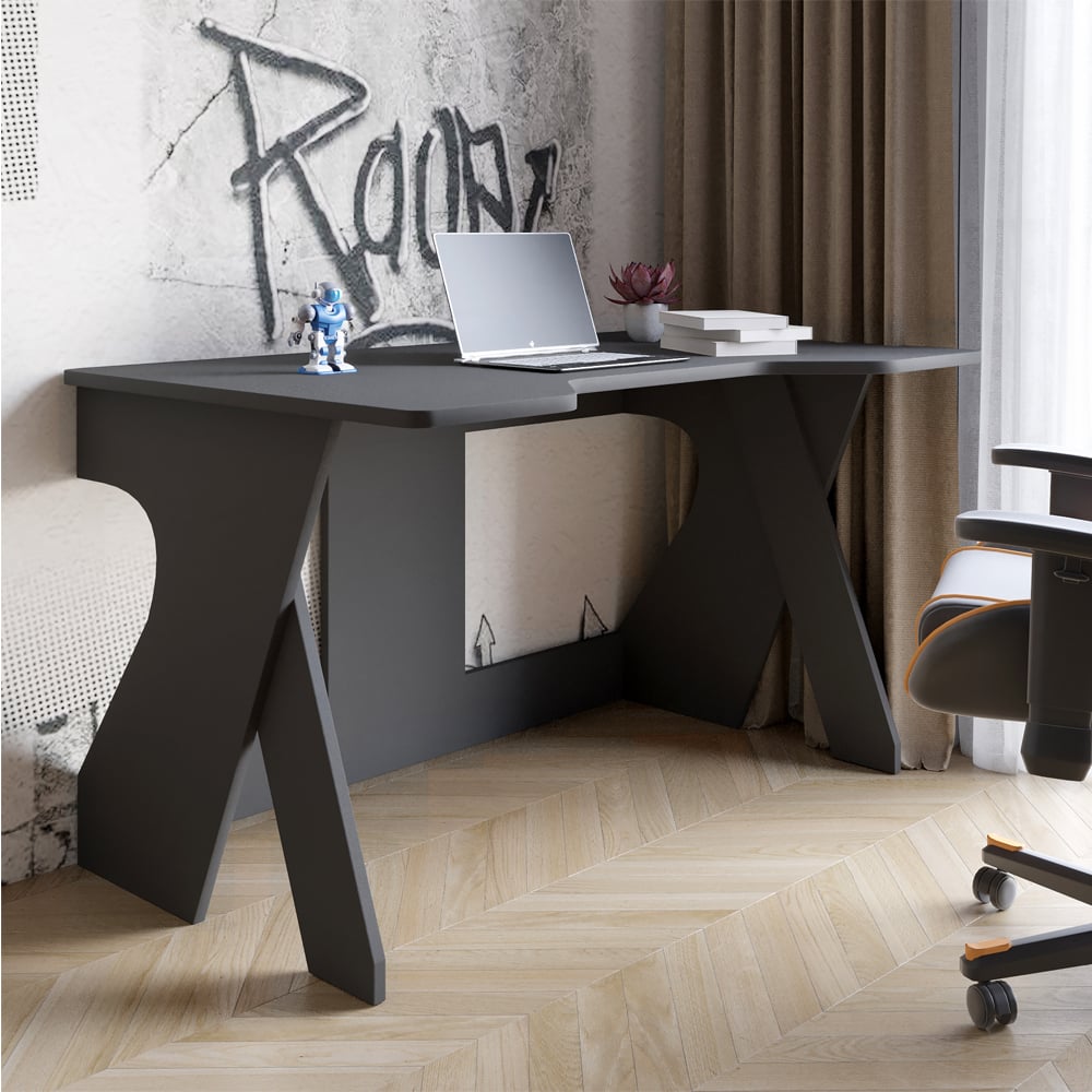 Стіл геймерський Lion Крід 130х80х74,5 см Антрацит (LION-041696) - фото 1 Стіл геймерський Lion Крід 130х80х74,5 см Антрацит (LION-041696) - фото 1