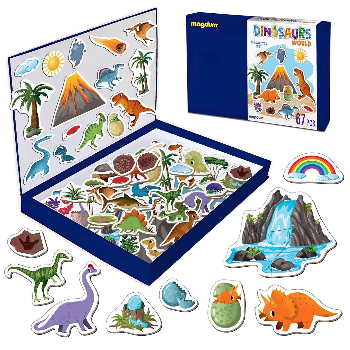 Настольная игра Magdum Мир динозавров Большая магнитная история Разноцветный (SR-113-N-433) - фото 7 Настольная игра Magdum Мир динозавров Большая магнитная история Разноцветный (SR-113-N-433) - фото 7