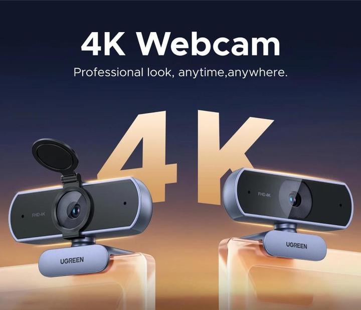 Веб-камера 4K UGREEN 8 МП с двумя микрофонами (001543) - фото 4 Веб-камера 4K UGREEN 8 МП с двумя микрофонами (001543) - фото 4