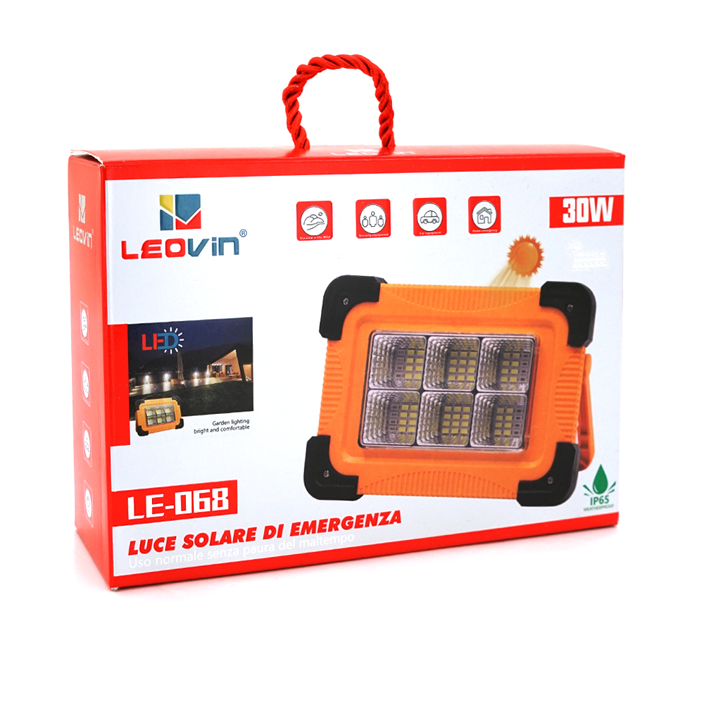 Фонарь-прожектор переносной Leovin LE-068 Solar 30W 36 LED аккумуляторный от USB (29190) - фото 5 Фонарь-прожектор переносной Leovin LE-068 Solar 30W 36 LED аккумуляторный от USB (29190) - фото 5