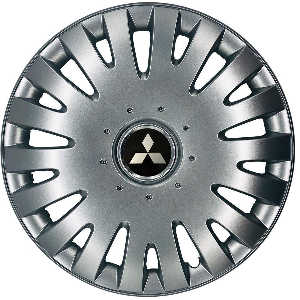 Колпаки SJS R16 с логотипом Mitsubishi 403 4 шт. Серебристый (2654561640)