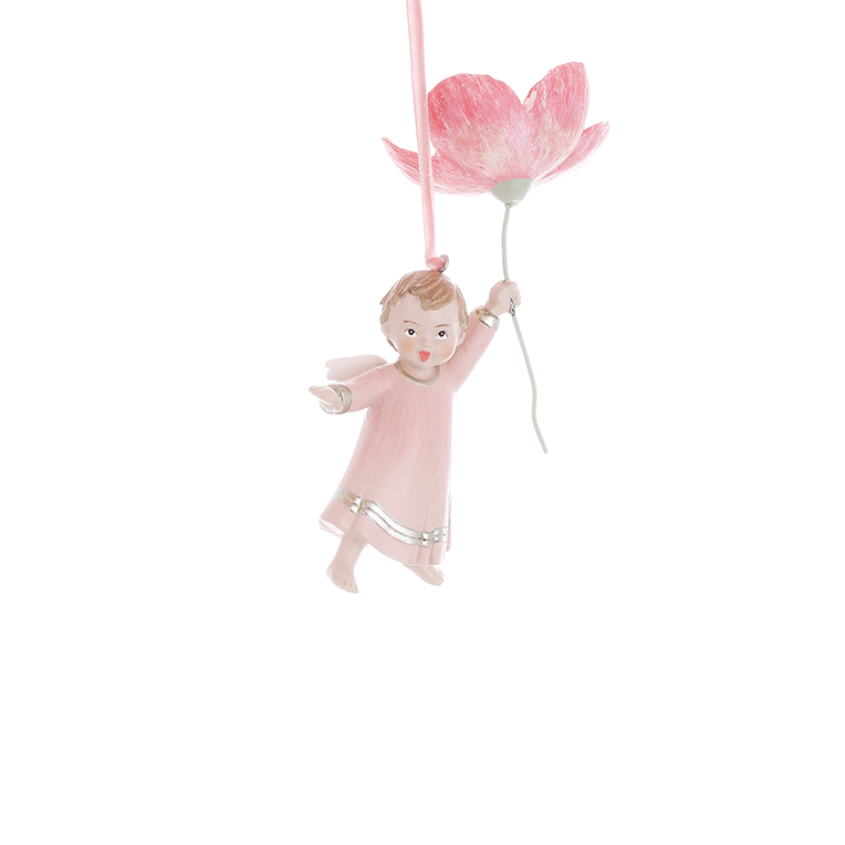 Подвеска новогодняя декоративная BonaDi Детки с цветами 3 (838-490)