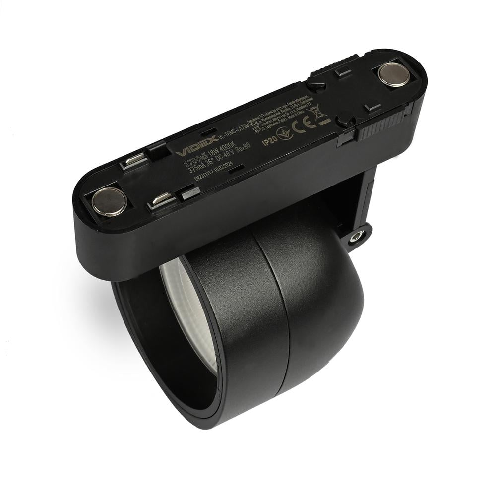 Светильник магнитный трековый Videx LA78B 18W 4000K 48V Black (11476) - фото 5 Светильник магнитный трековый Videx LA78B 18W 4000K 48V Black (11476) - фото 5