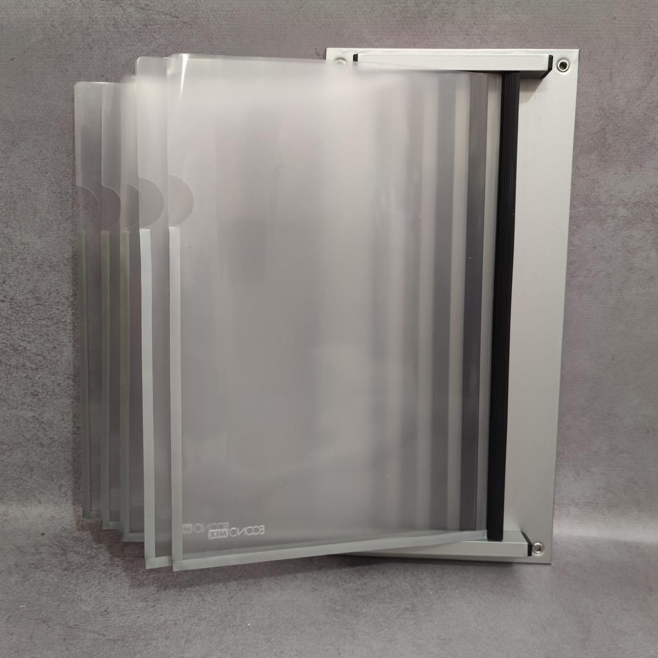 Стенд-книжки Эконом на 5 карманов без заголовка Серебристый (1812534335) - фото 5