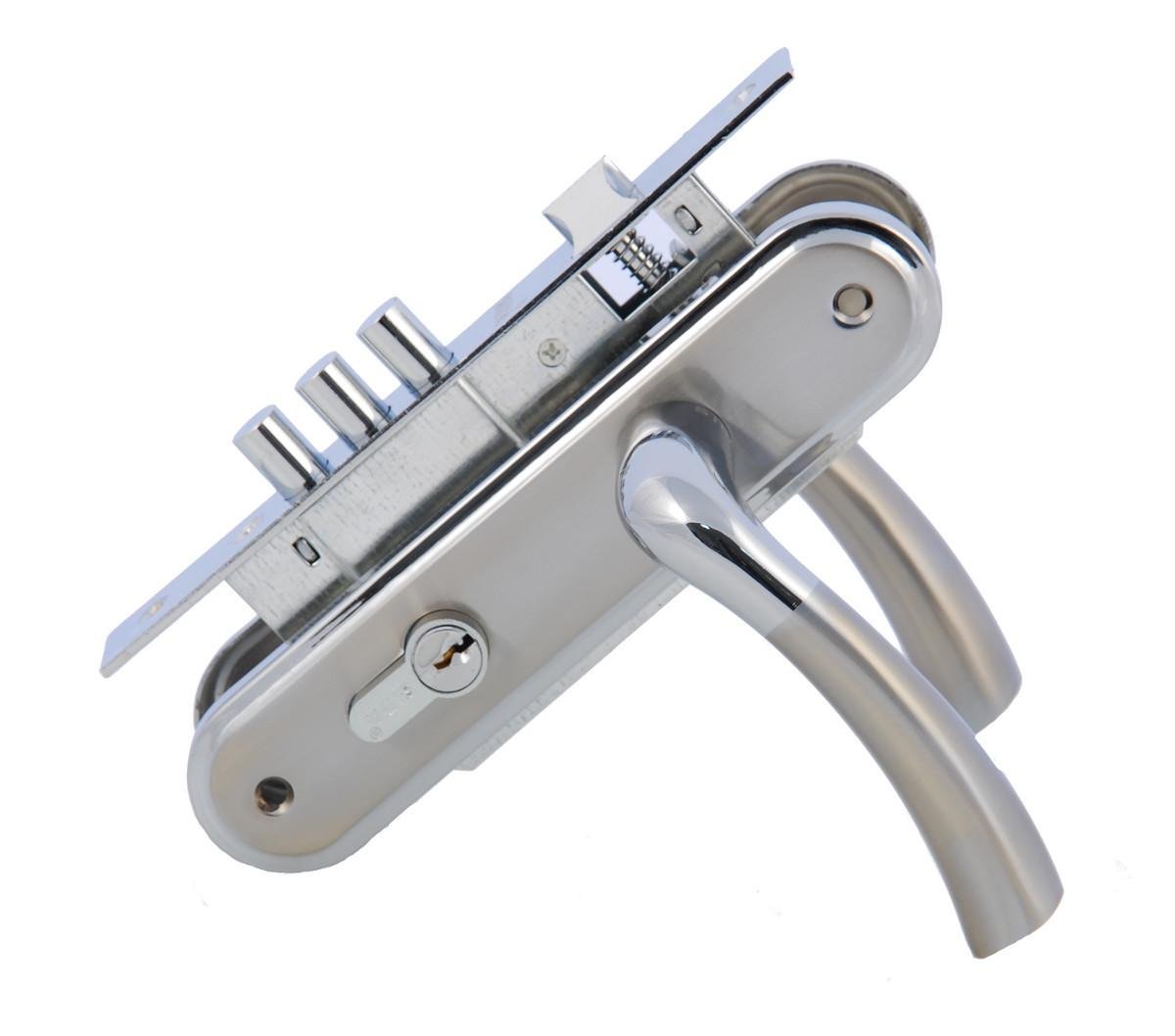 Комплект врізного замка з ручками SIBA Saros 62 мм, матовий нікель/хром (А34 3К 22 07 SET) - фото 1 Комплект врізного замка з ручками SIBA Saros 62 мм, матовий нікель/хром (А34 3К 22 07 SET) - фото 1