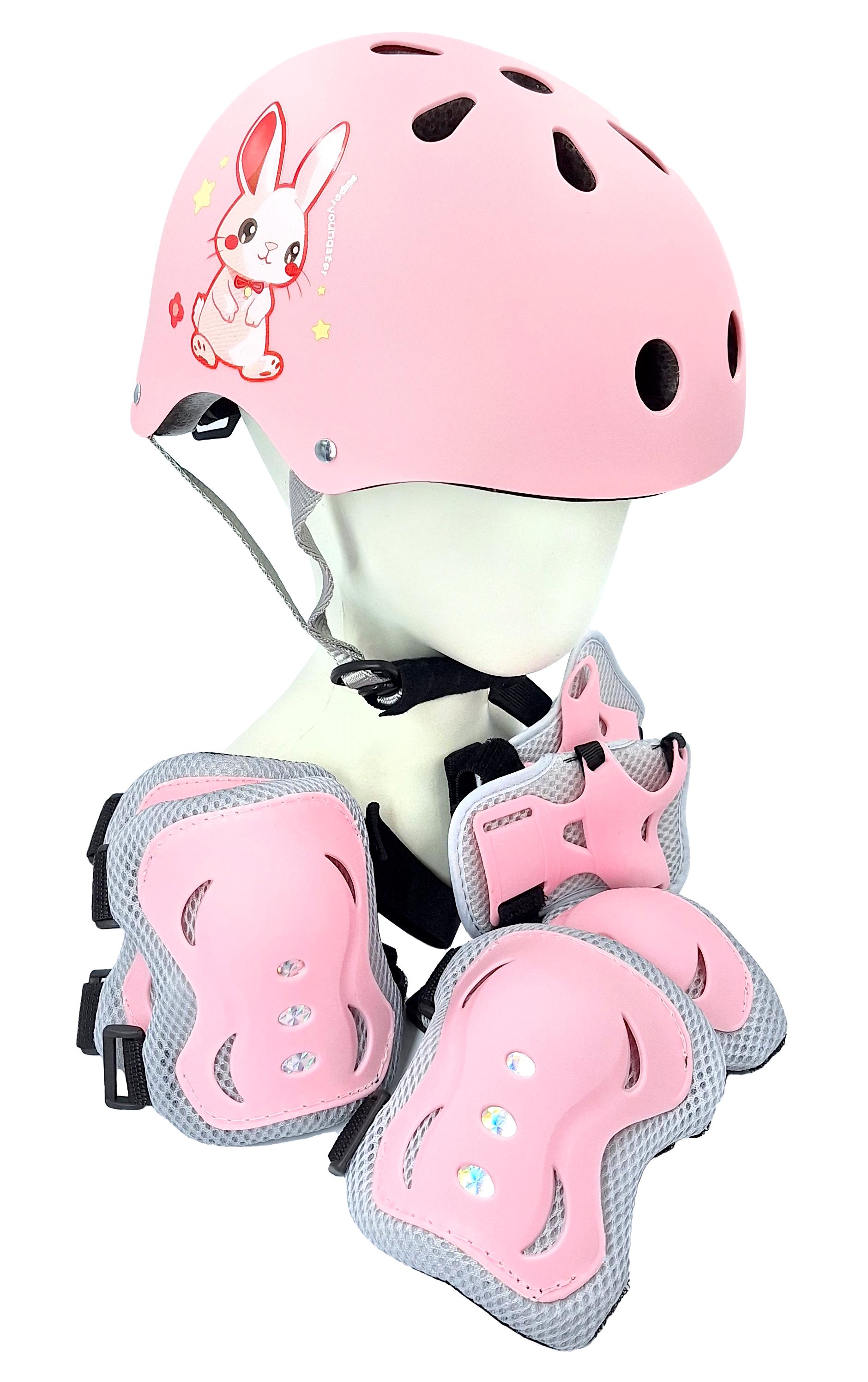 Комплект детский шлем и защита Yongkang GB24429-2009 S Кролик р. 5-9 Розовый (G0001884)