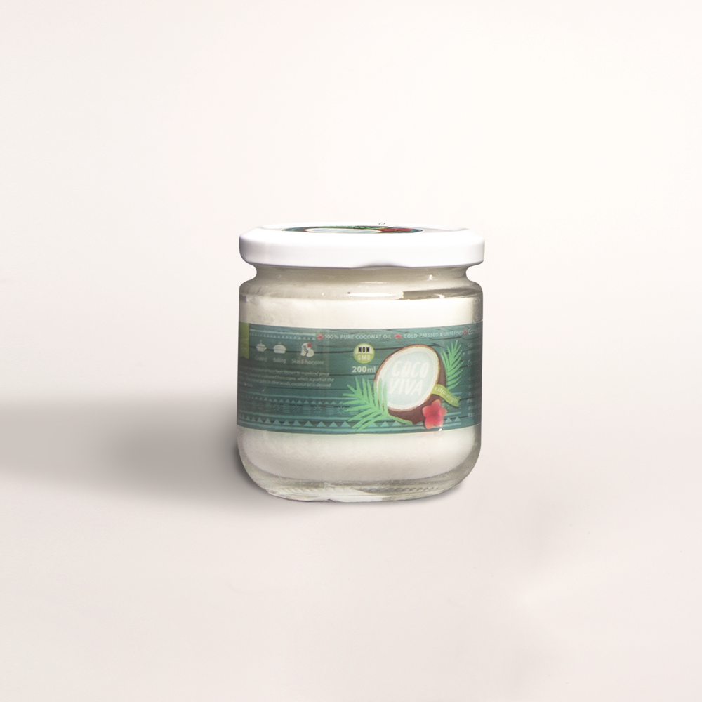 Кокосовое масло Coco Viva нерафинированное холодный отжим 200 мл (4812025564681)