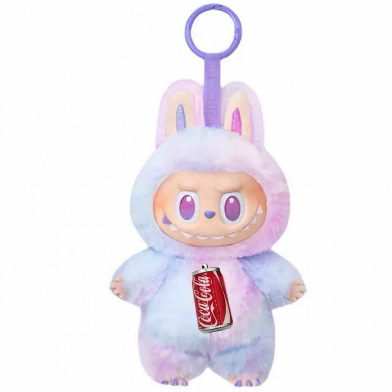 Мягкая игрушка-брелок POP MART Лабубу Кока Кола Радужный (арт EPC14735M)