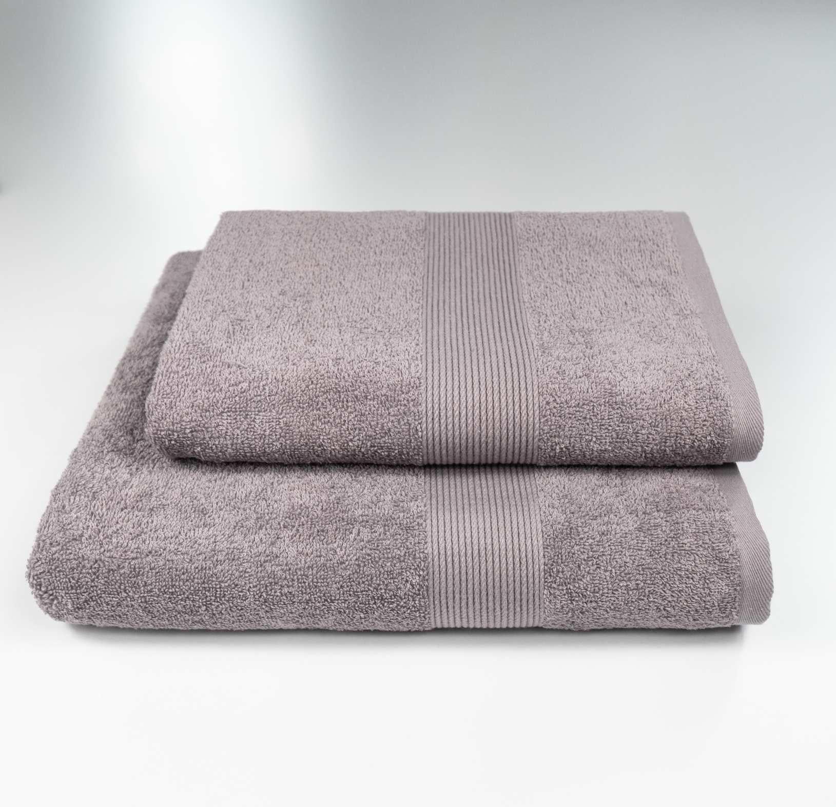 Комплект полотенец GM Textile с бордюром 2 шт. 50х90 см/70х140 см Кофейный (400b-k2-coffee)