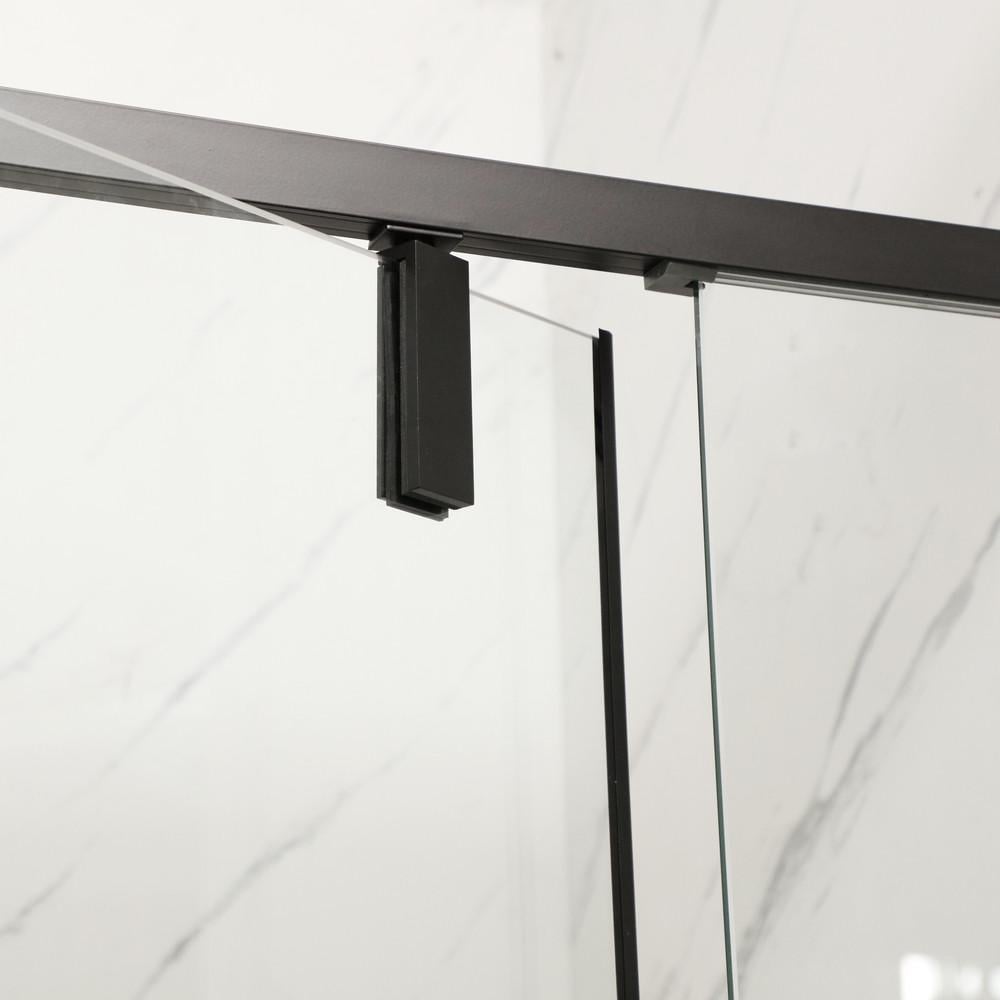 Душевая кабина без поддона MIXXUS Premium BEVEL SC01-100x80x195-TR прозрачное стекло 6 мм Black (MI6870) - фото 6