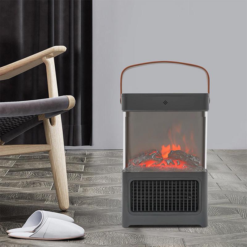 Тепловентилятор керамічний Lesko YND-BL-02 Flame з пультом/3D-ефект каміна (31160152) - фото 5 Тепловентилятор керамічний Lesko YND-BL-02 Flame з пультом/3D-ефект каміна (31160152) - фото 5