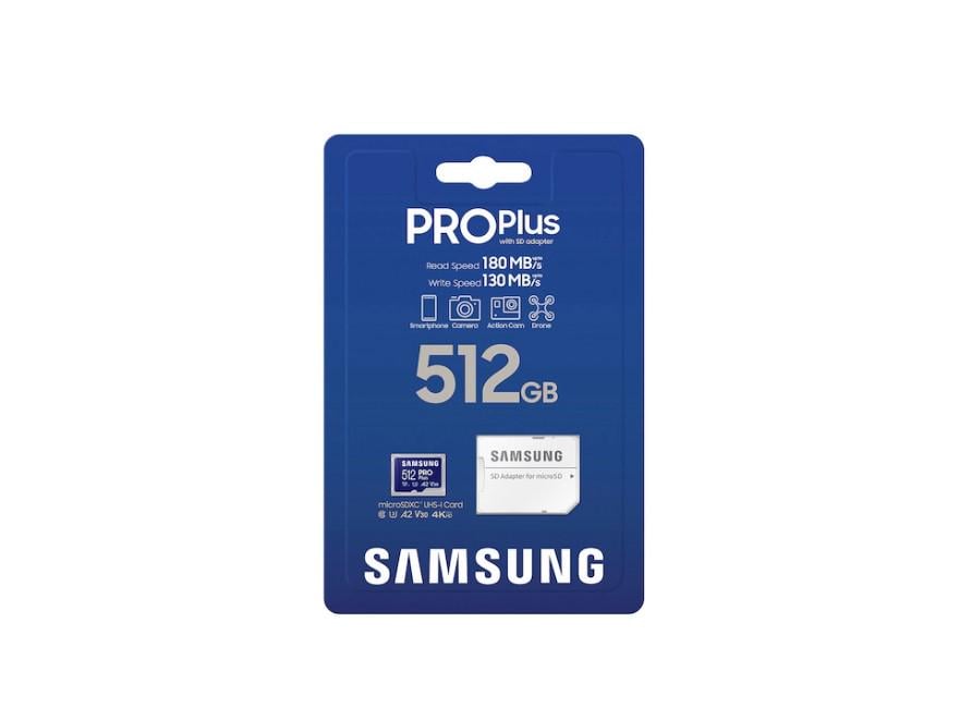 Карта памяти Samsung 512 GB PRO Plus 2023 microSDXC UHS-I U3 V30 A2 + адаптер (MB-MD512SA) - фото 3