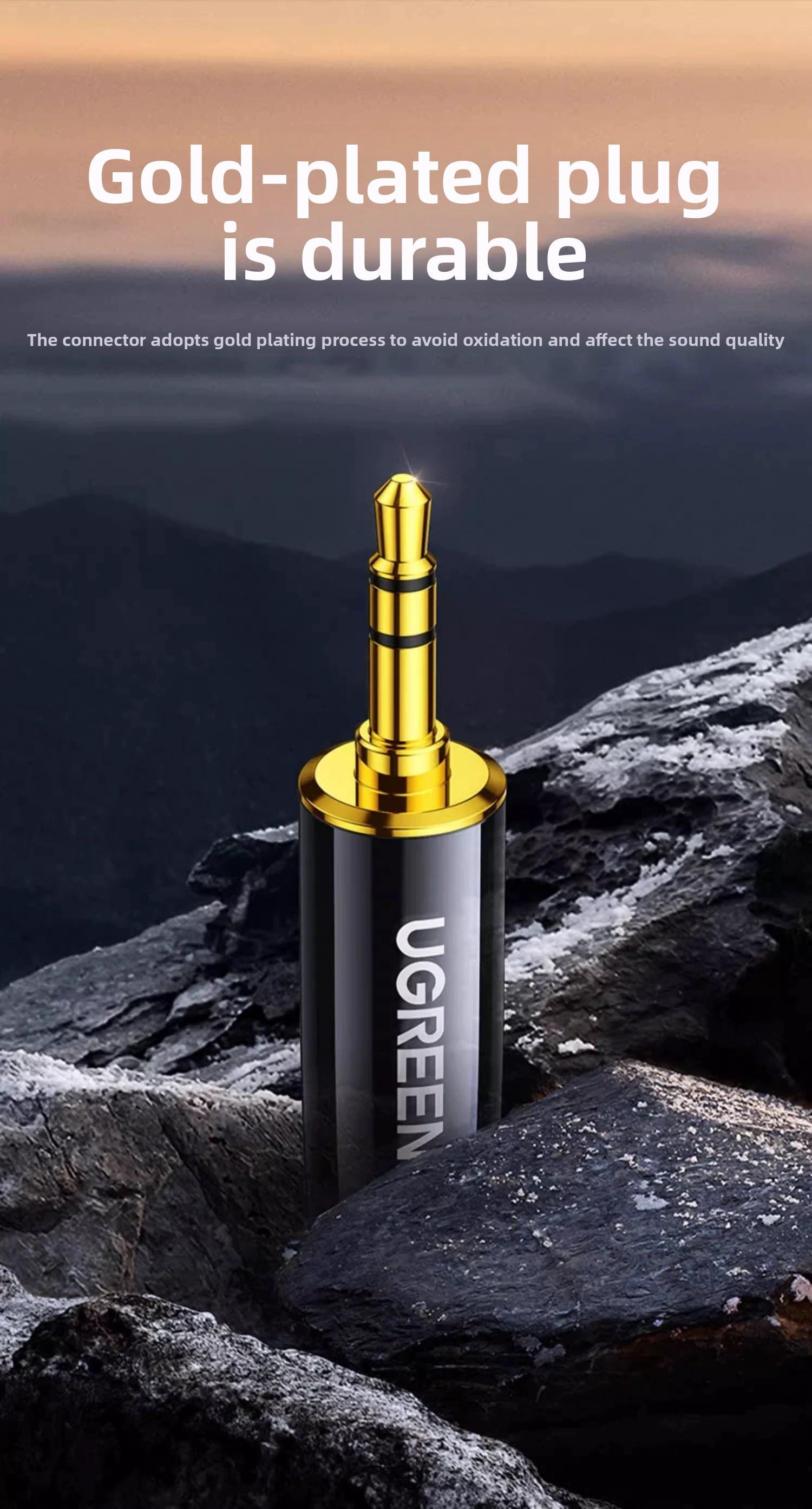 Конектор аудіо шт.екер Ugreen 3.5 мм 4 шт. Чорний (20762) - фото 5 Конектор аудіо шт.екер Ugreen 3.5 мм 4 шт. Чорний (20762) - фото 5