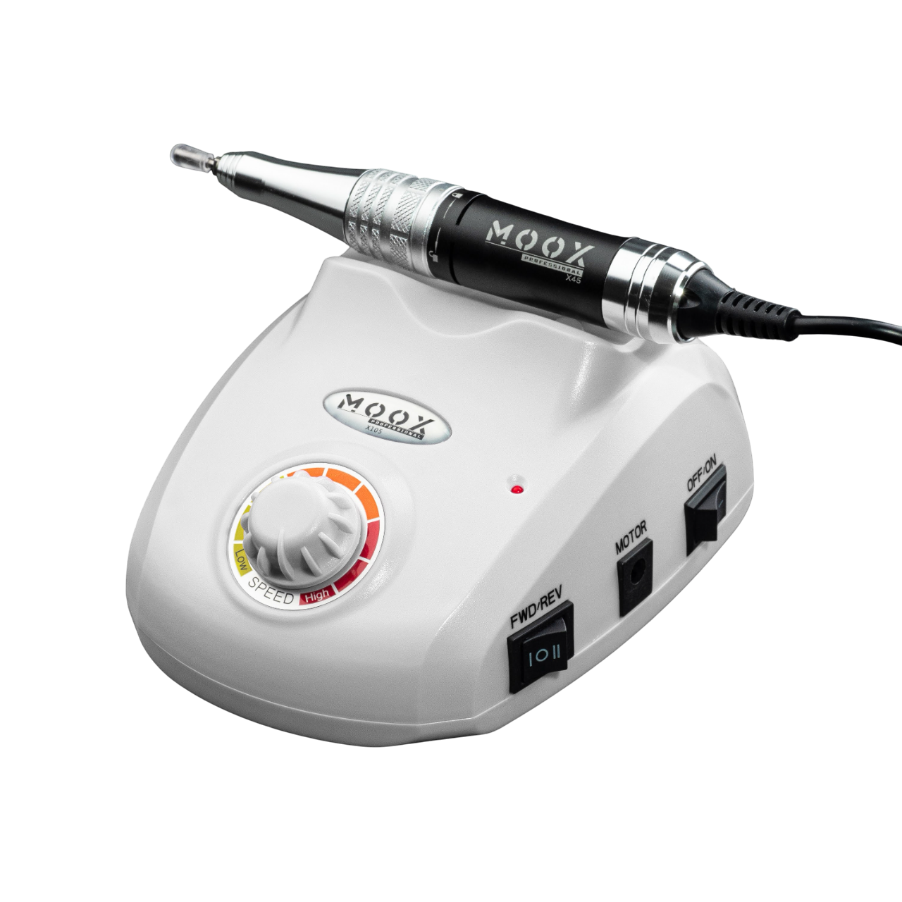 Фрезер профессиональный Мокс X105 на 65 Вт 45000 об/мин для маникюра и педикюра White
