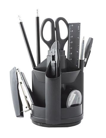 Настільний набір Buromax обертальний 13 предметів Чорний (BM.6300-01)