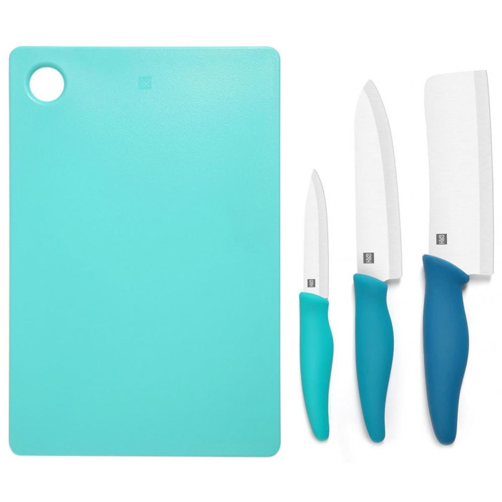 Набір ножів з обробною дошкою Huo Hou Ceramic Knife Cutting Board Set 4в1