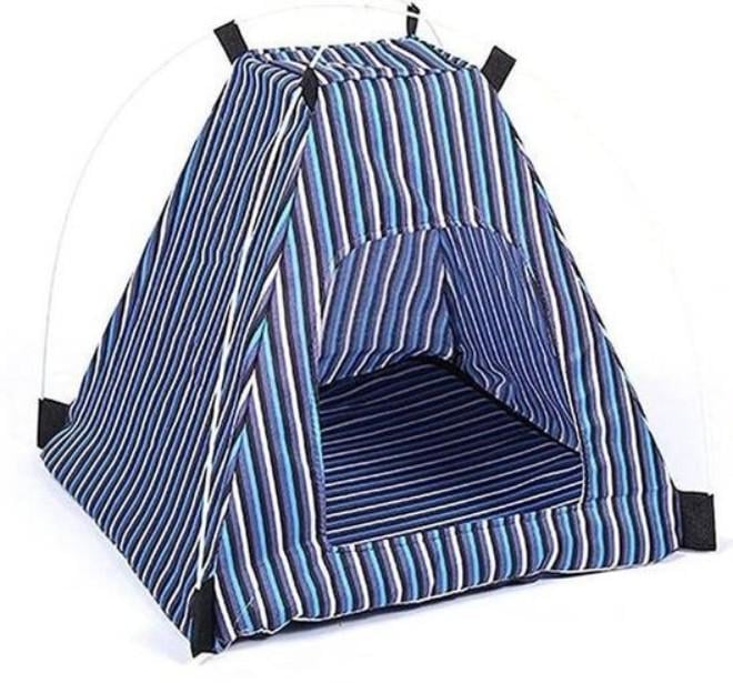 Намет для тварин PetSleep м'який з поліестеру 42x42x40 см Синій/Білий (190-1) - фото 1