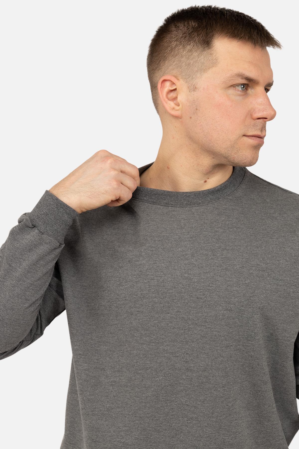 Світшот чоловічий р. 54 Темно-сірий (SKT001035248) - фото 3