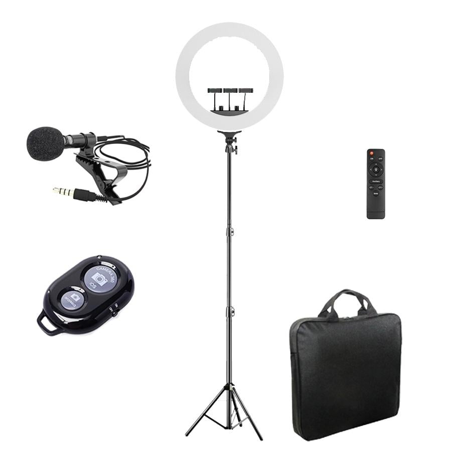 Кольцевая лампа Ring Light 56 см/100Вт со штативом 2 м сумкой и пультом д/у Кольцевая лампа Ring Light 56 см/100Вт со штативом 2 м сумкой и пультом д/у