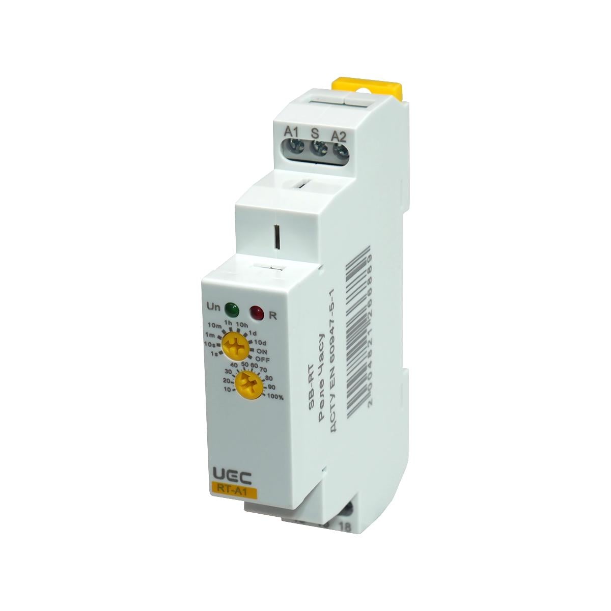 Реле времени UEC RT-A1/A230 16А 230V AC 1 сек-10 дней задержка на включение 1 контакт (SB-RT-A1-AC230V)