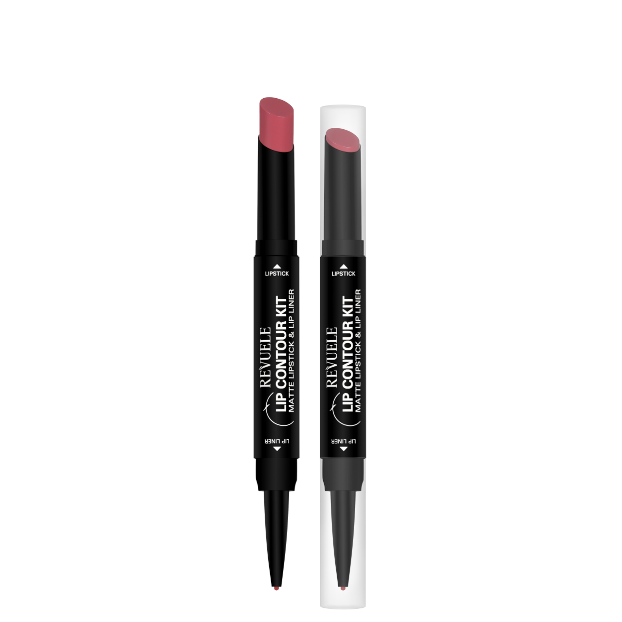 Помада матова з олівцем для губ Revuelle Lip Contour Kit 2в1 тон 05 1,8 + 0,2 г Кораловий
