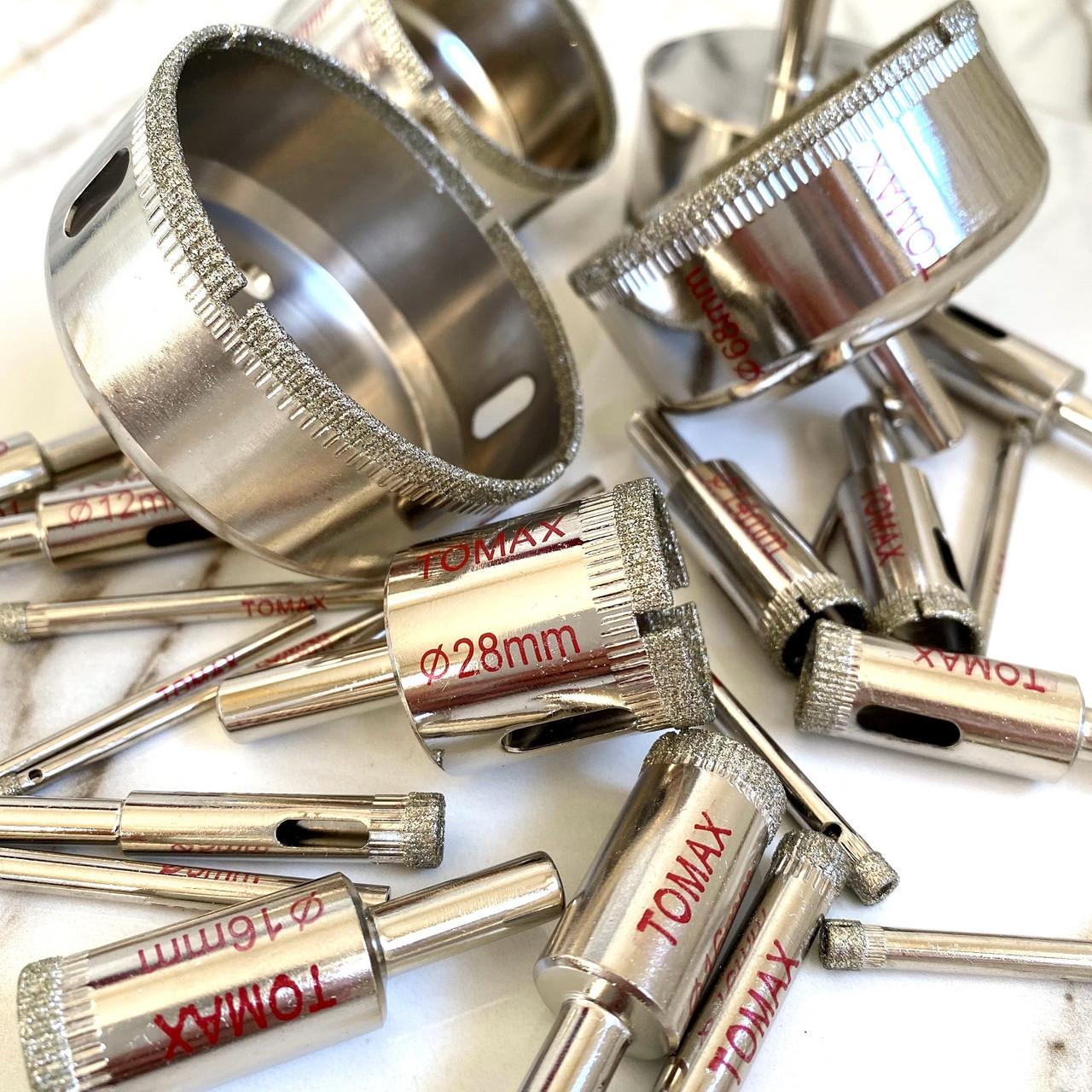 Коронки для плитки TOMAX 6-68 мм алмазные 14 шт. (2630147318) - фото 2 Коронки для плитки TOMAX 6-68 мм алмазные 14 шт. (2630147318) - фото 2