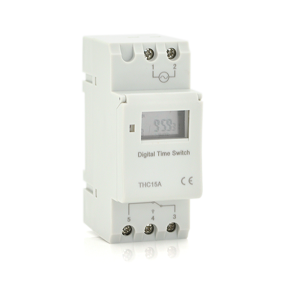 Реле таймер tch15a с индикацией задержки для установки на din рейку до 16а 220в (YUT_V9944)