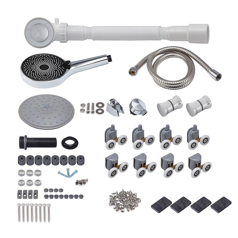 Душова кабіна MIXXUS PLAIN SCT01-90x90x195-GR напівкругла скло 4 мм з підонном 90x90 см Сатин (OL-MI6895) - фото 16 Душова кабіна MIXXUS PLAIN SCT01-90x90x195-GR напівкругла скло 4 мм з підонном 90x90 см Сатин (OL-MI6895) - фото 16