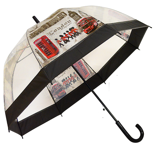 Зонт-трость Stenson полуавтомат 8 спиц 120 см Черный (542290)