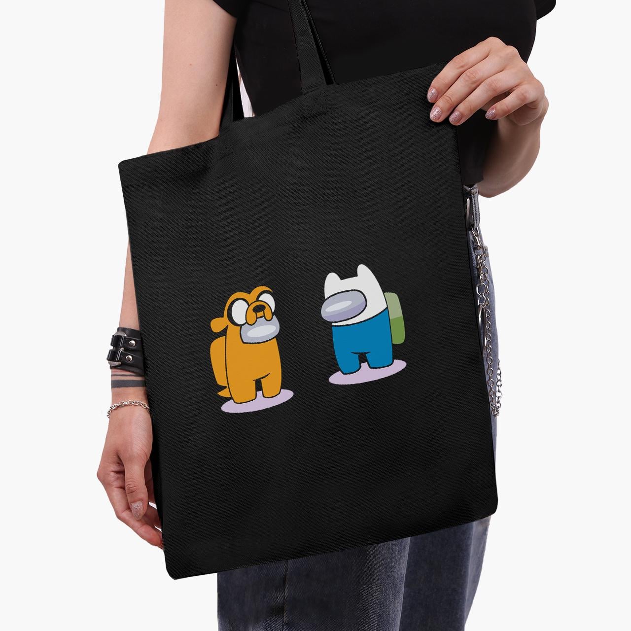 Эко сумка шоппер Among Us Adventure Time Finn & Jake 41х35 см Черный (9227-2414-BK) Эко сумка шоппер Among Us Adventure Time Finn & Jake 41х35 см Черный (9227-2414-BK)