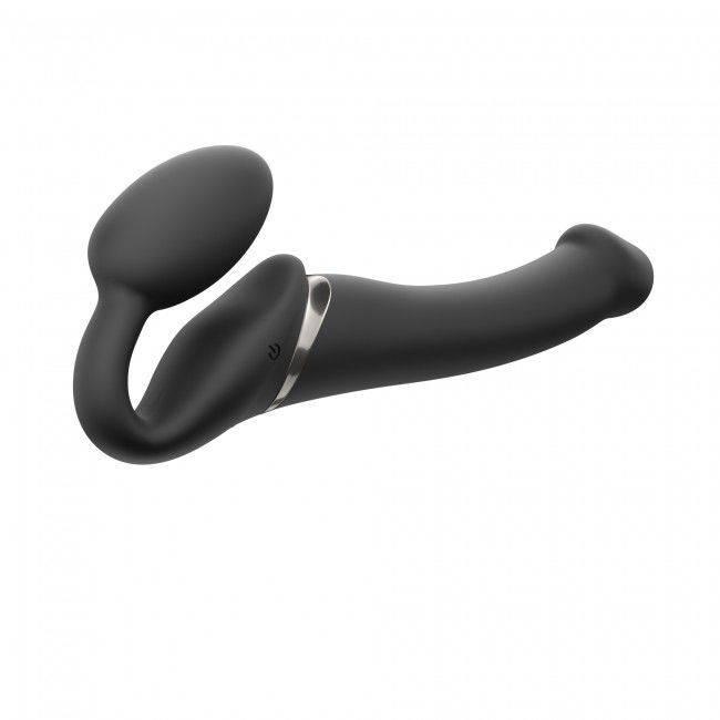 Страпон безремневой Strap-On-Me Vibrating регулируемый с пультом ДУ M d 3,8 см Black ( 38131682)