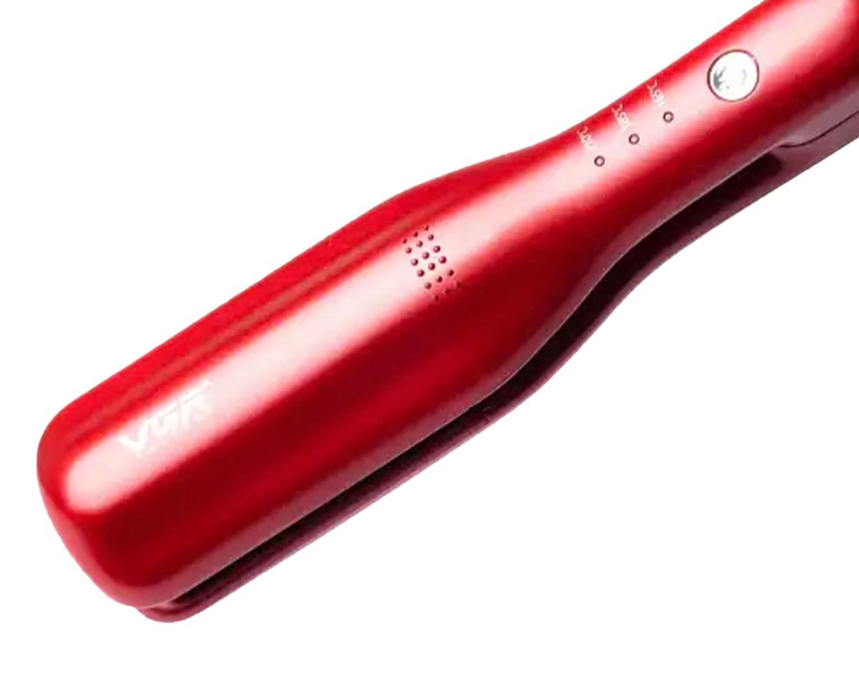 Плойка-гофре VGR V-530 глубокая волна с керамическим покрытием Красный (29885450) - фото 3