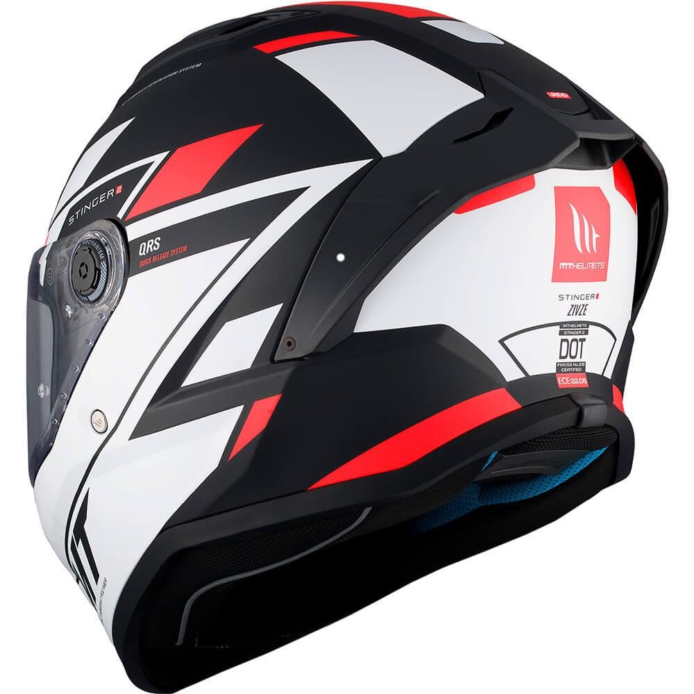 Мотошолом MT HELMETS STINGER 2 Zivze B5 S Matt Red (29252) - фото 8