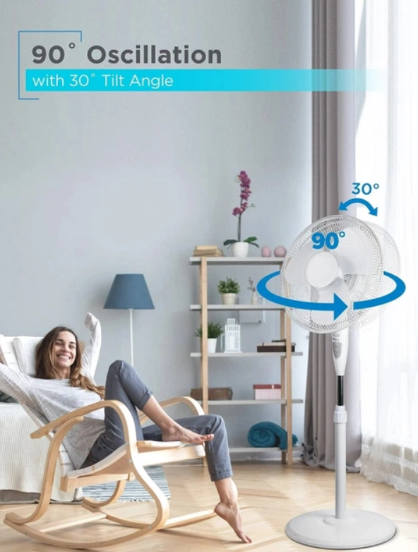 Вентилятор підлоговий Shihud з підставкою (45825-_1061) - фото 7