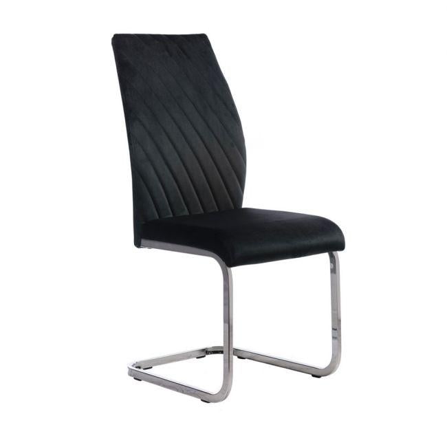 Стул обеденный Ветро Мебель S-118 995х430х580 вельвет/сталь Серебристый/Черный