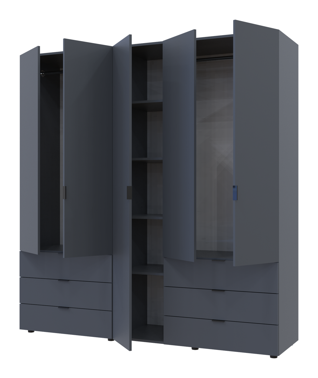 Шкаф распашной для одежды Doros Гелар 2 шт. 193,7х49,5х203,4 см Графит - фото 2 Шкаф распашной для одежды Doros Гелар 2 шт. 193,7х49,5х203,4 см Графит - фото 2