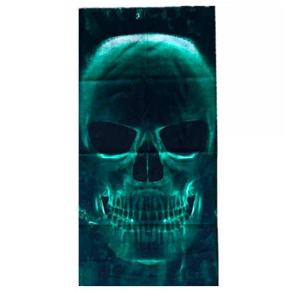 Баф с черепом рентген из микрофибры One Size Green Skull (37822077)