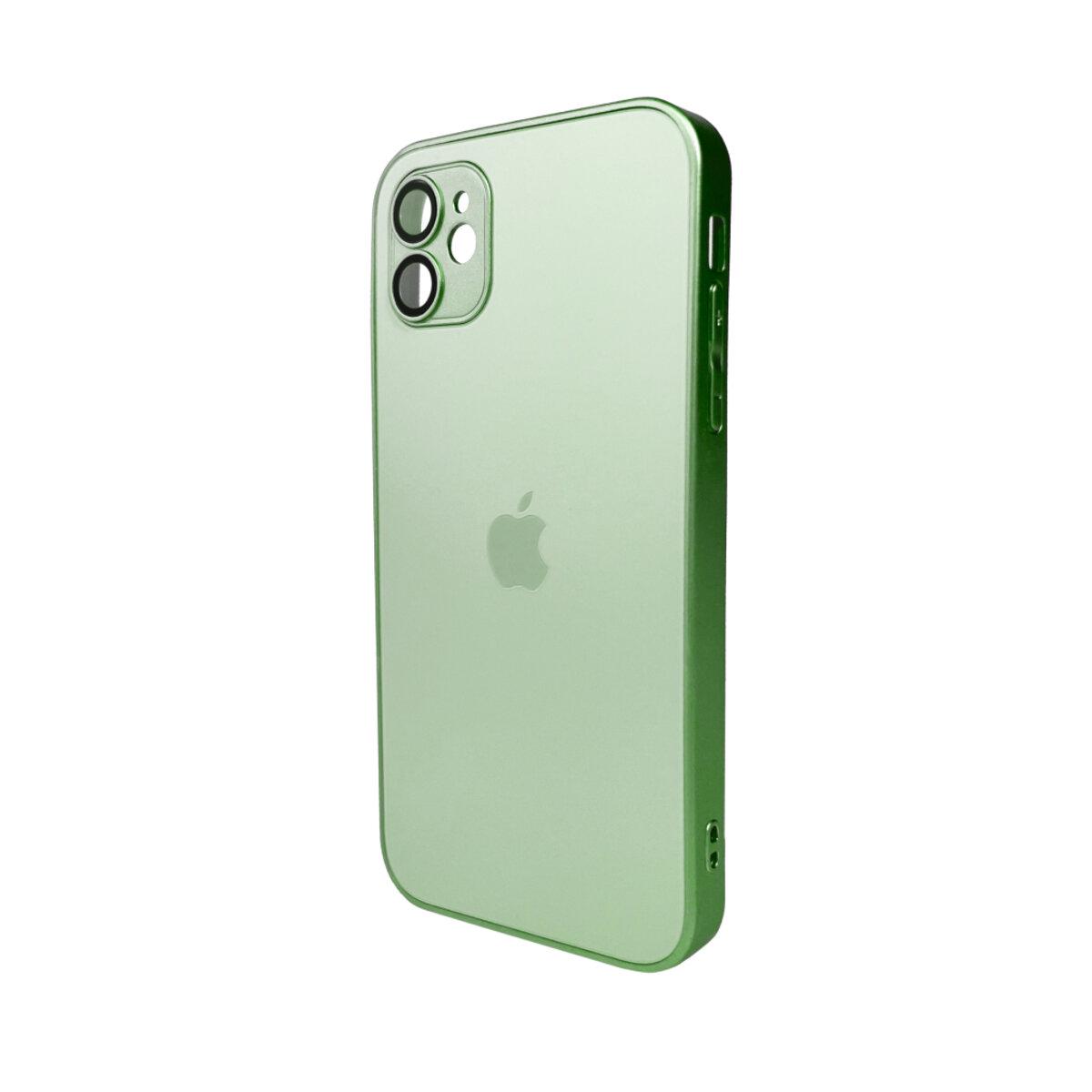 Противоударный чехол для Apple iPhone 11 AG Glass Matt Frame Color / Light Green