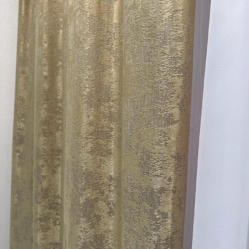 Шторы жаккардовые с мраморным узором среднее затемнение 1,5x2,7 м 2 шт. Золотой (К1039-12) - фото 7 Шторы жаккардовые с мраморным узором среднее затемнение 1,5x2,7 м 2 шт. Золотой (К1039-12) - фото 7