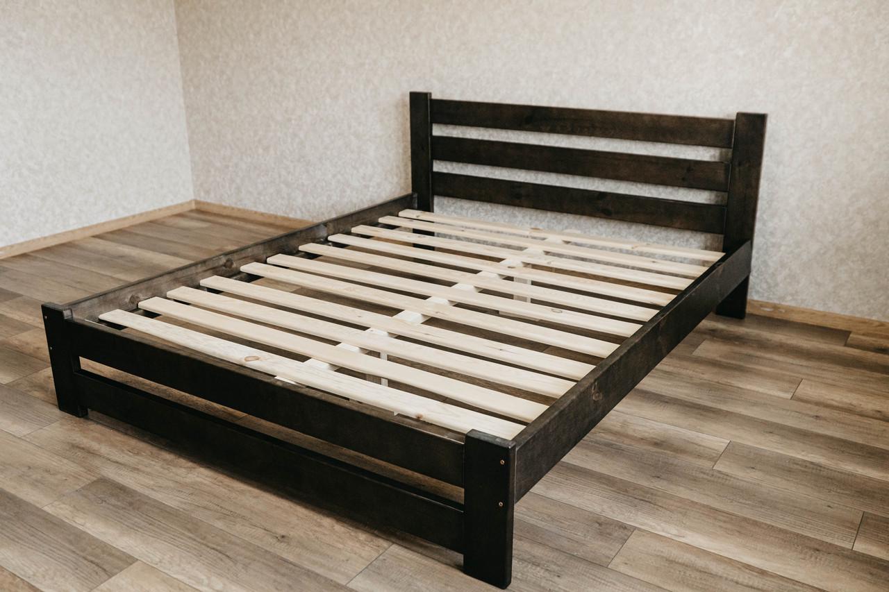 Ліжко двоспальне з масиву сосни 140x200 см Венге (1869040373) - фото 4 Ліжко двоспальне з масиву сосни 140x200 см Венге (1869040373) - фото 4