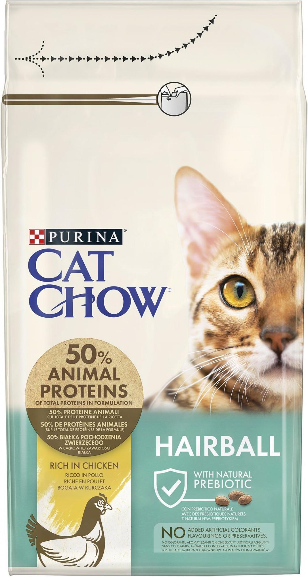 Сухой корм для котов Purina Cat Chow Hairball против образования шерстяных комков 1,5 кг (5997204514486)