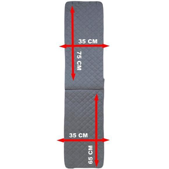 Накидка на сиденье автомобиля эко-замша узкая 1 шт. Серый (785) - фото 9