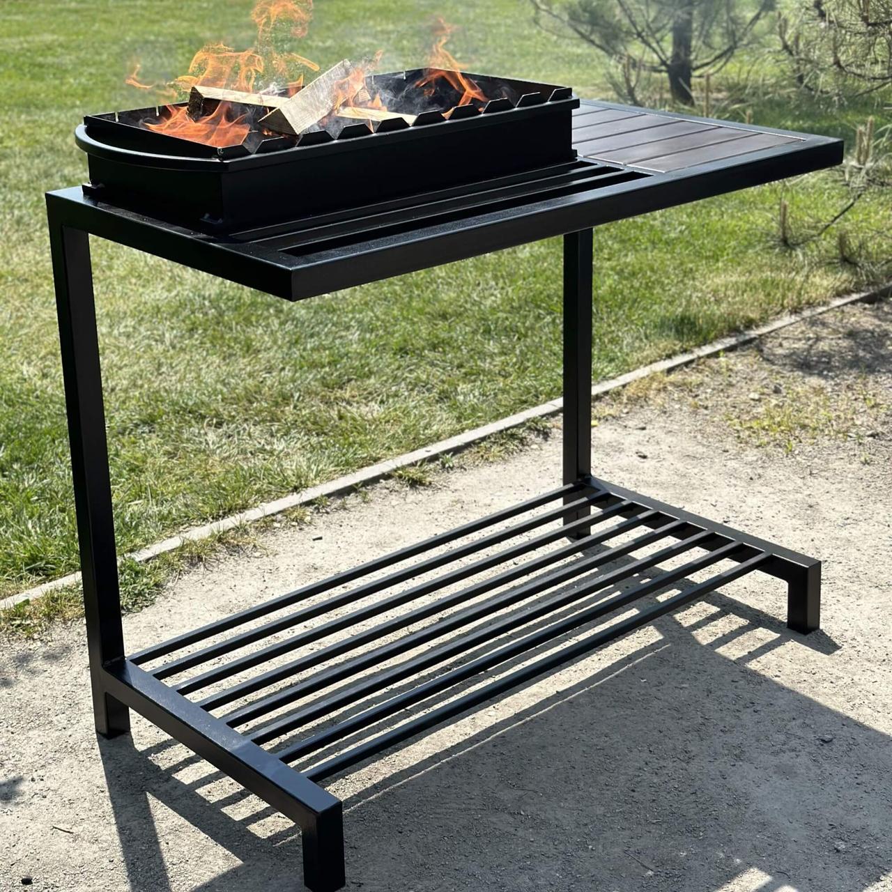 Мангал Metalzavod Локі на 9 шампурів 4 мм в стилі loft 110х59х92 см (ML9-4C) - фото 4 Мангал Metalzavod Локі на 9 шампурів 4 мм в стилі loft 110х59х92 см (ML9-4C) - фото 4