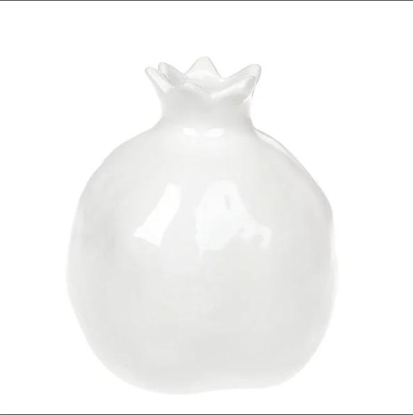 Ваза керамическая Flora Гранат 15 см Белый (32069)