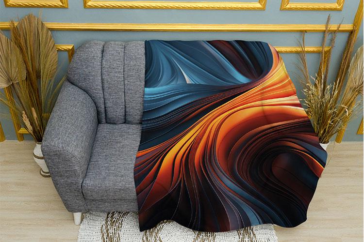 Плед PromoZP Абстрактные волны 2 плюш однослойный 150х210 см (102364-2)