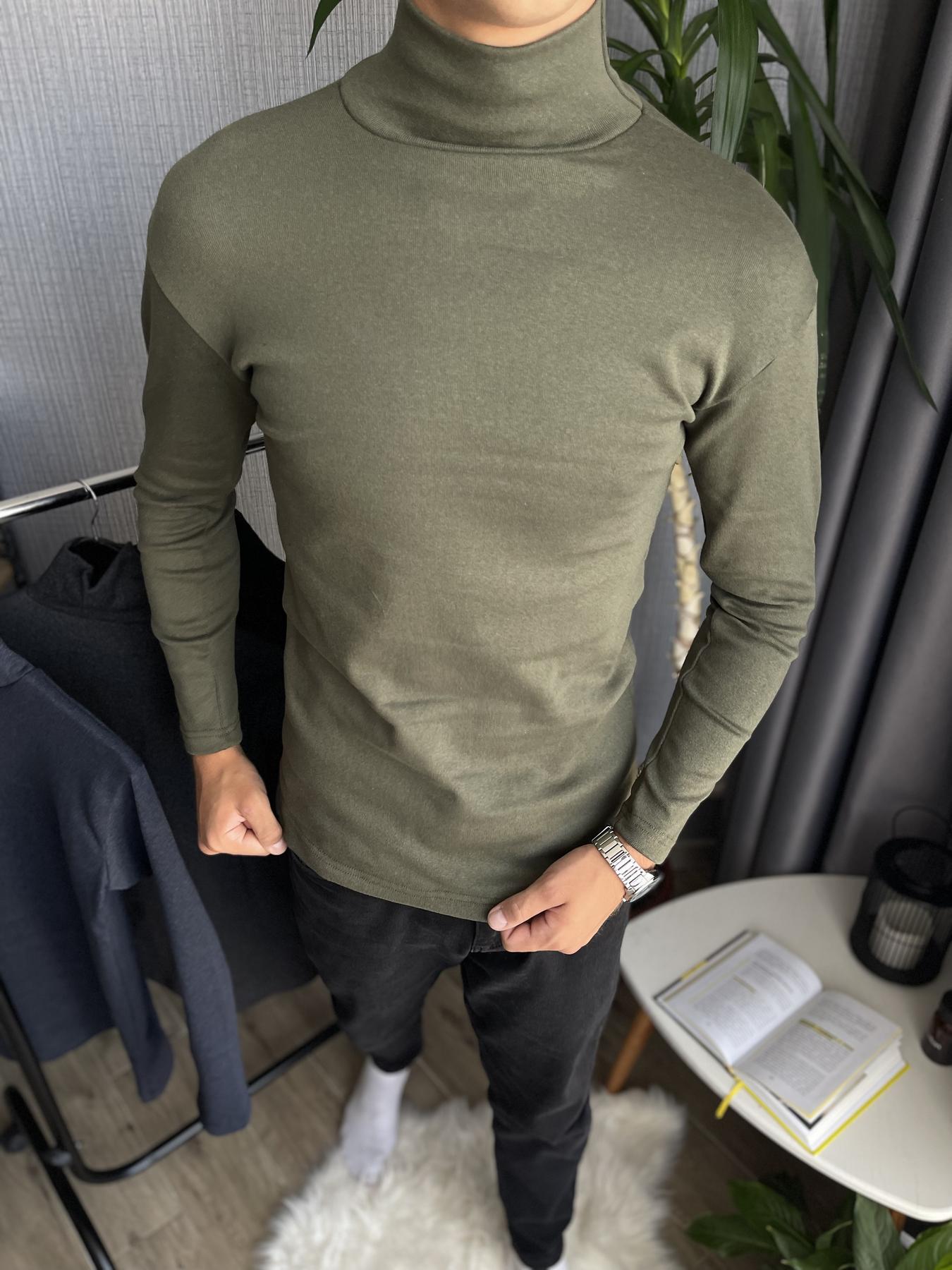 Гольф мужской зимний на флисе облегающий 3XL Хаки (26534/3/6) Гольф мужской зимний на флисе облегающий 3XL Хаки (26534/3/6)