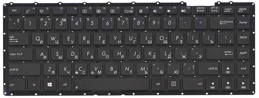 Клавиатура для ноутбука Asus A451/A451CA матовая (0KNB0-410BRU00)
