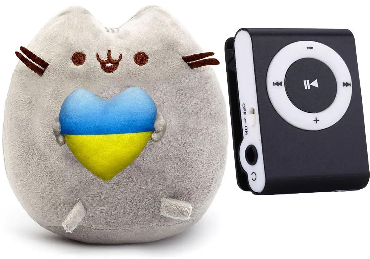 Мягкая игрушка Пушин кэт с сердцем 21х25 см и Mp3-плеер 2Life TPS-03 (n-10130)