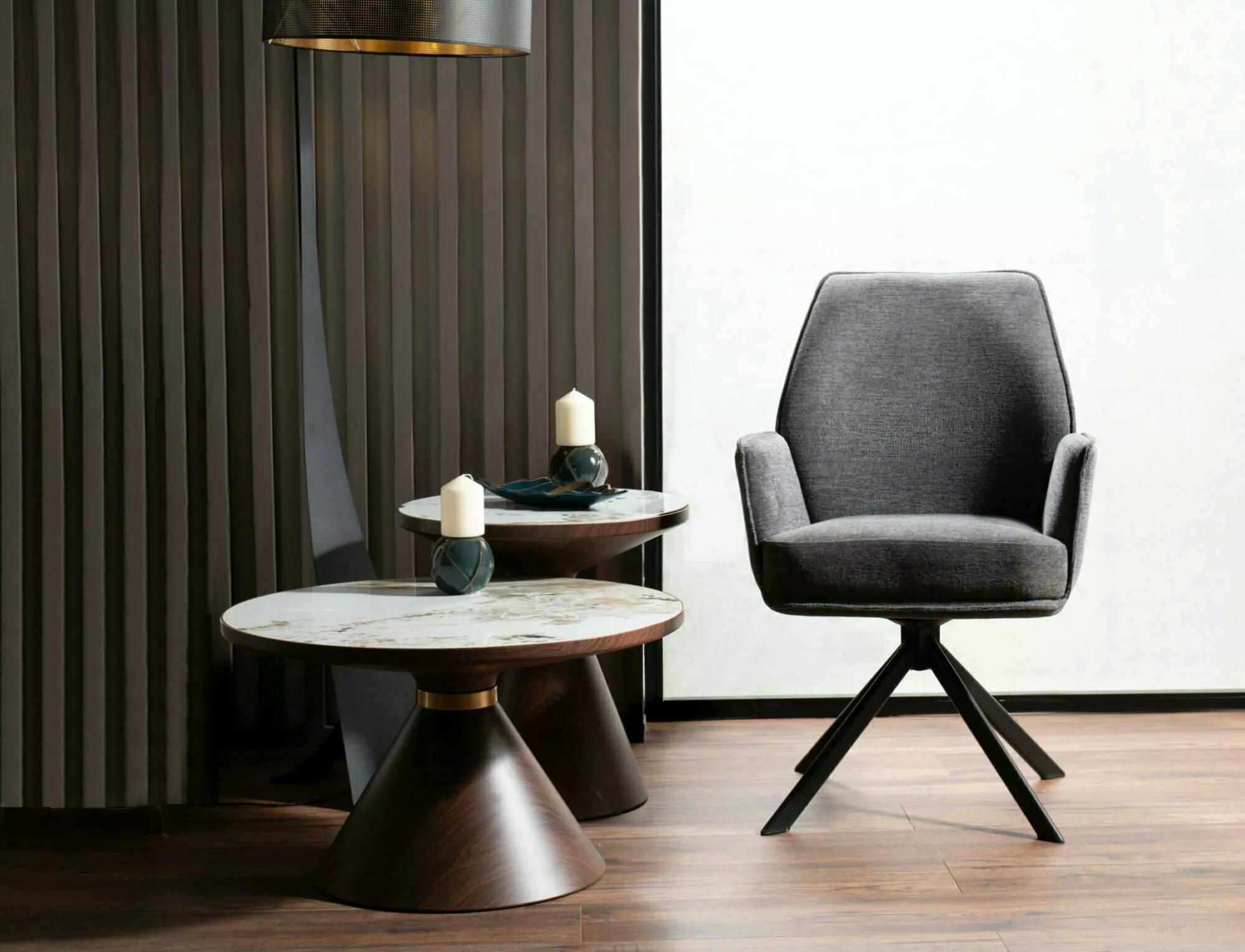 Журнальный столик Signal NAPA B 50x53 см Белый/Бронза (NAPABBBR) - фото 2