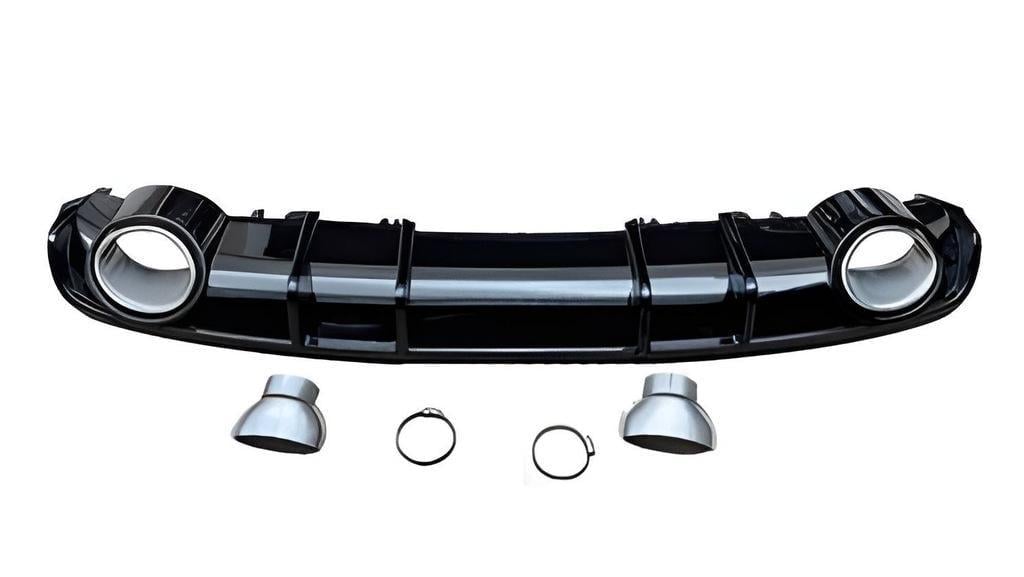 Диффузор задний S-Style 2016-2019 GT Tuning для Audi A4 B9 2015-2024 гг. ABS-пластик Черный матовый (132000)